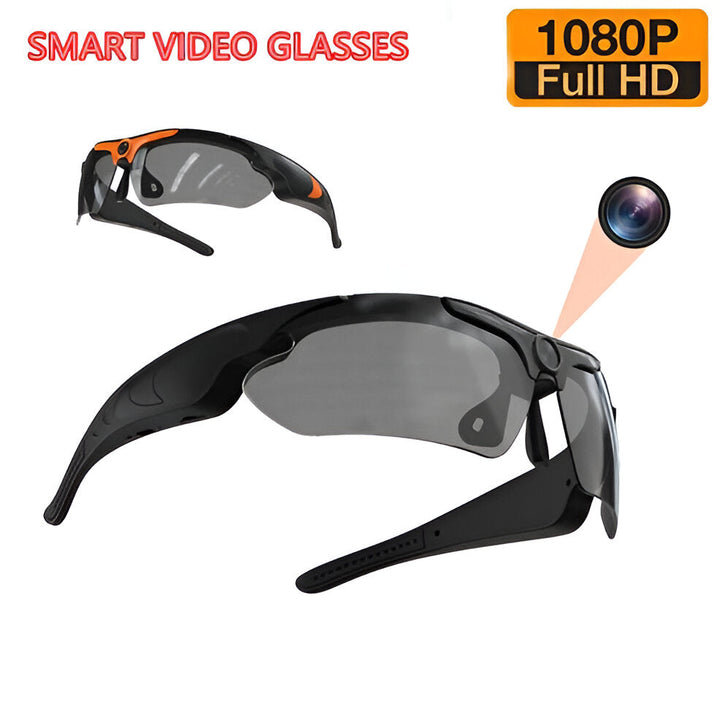 Videocámara oculta en gafas de sol unisex. Graba video HD durante deportes, viajes o uso diario.