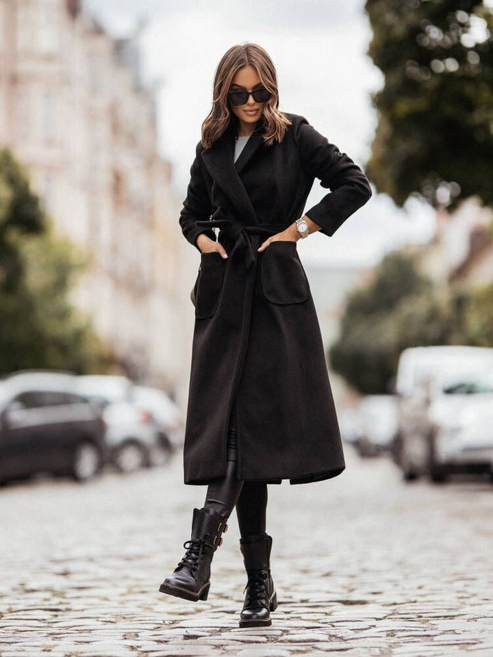 Abrigo largo moderno JINTE para mujer, cálido y de corte elegante. Imprescindible en tu ropa exterior de invierno.