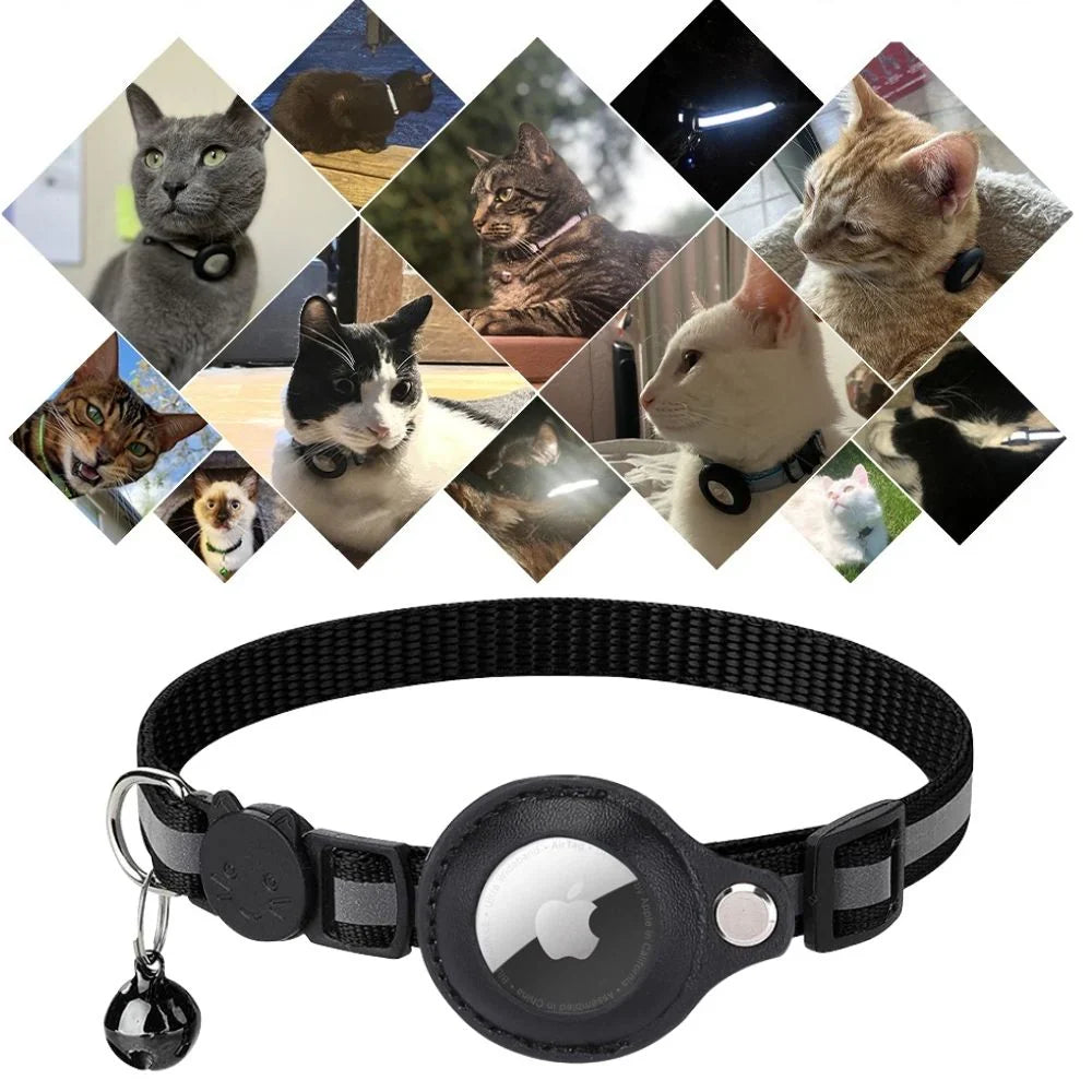 Collar de seguridad GPS para gatos, reflectante, localizador rápido de mascotas.
