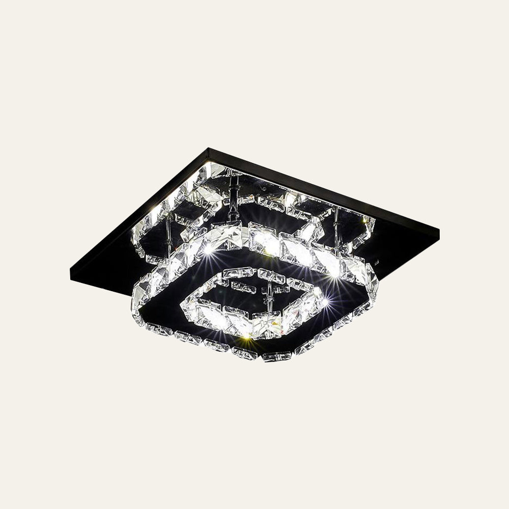 Lámpara de techo LED de cristal de alta calidad, diseño moderno y duradero para tu sala.