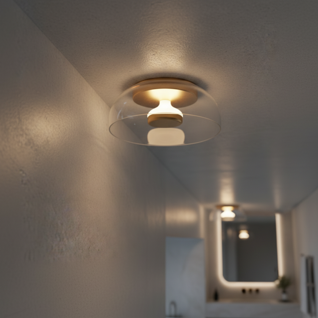 Aplique de pared Halo con diseño elegante, luz ambiental contemporánea que realza la decoración moderna de cualquier espacio.