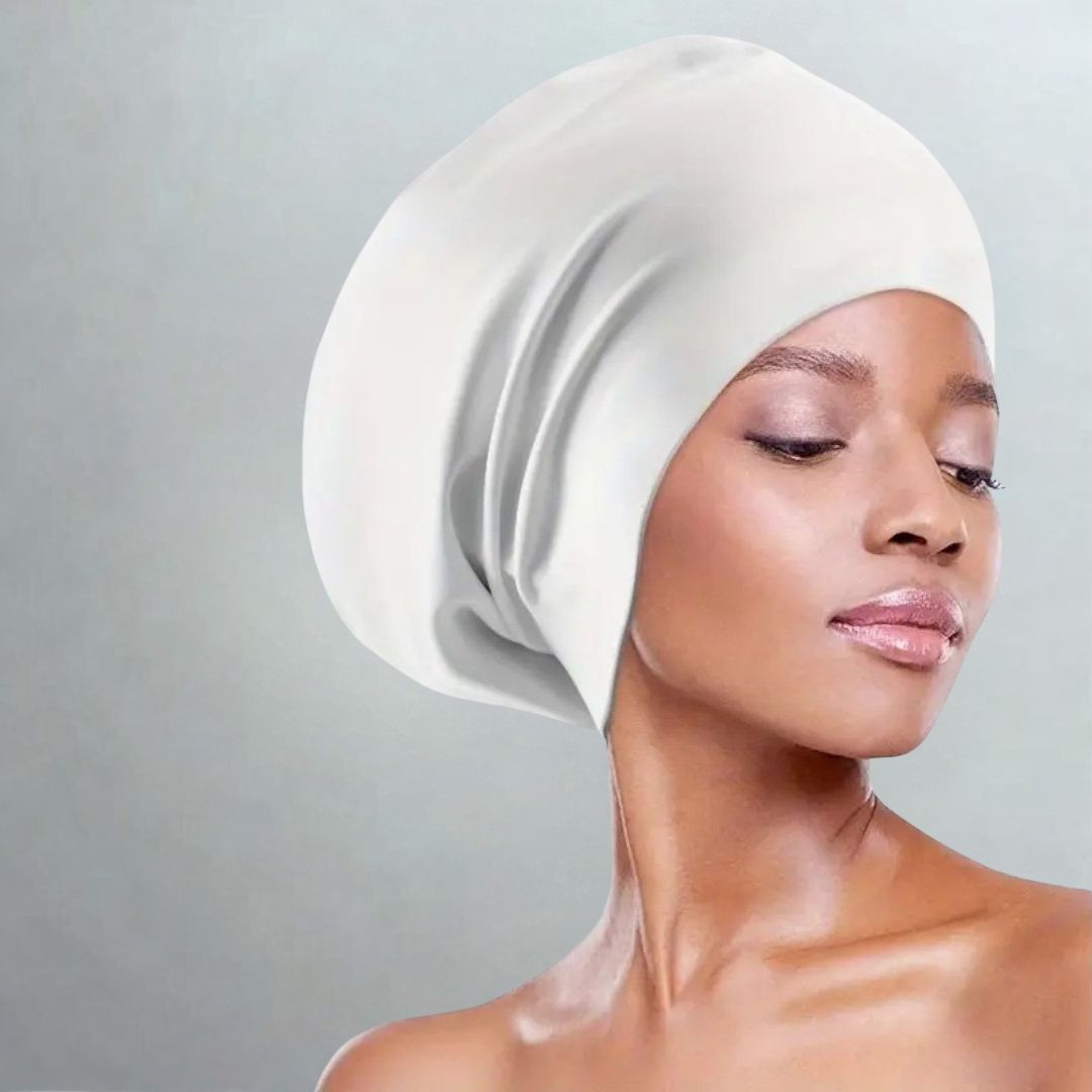 Gorro de natación XL AquaDome, ajuste cómodo para cabello abundante. Silicona impermeable, unisex.