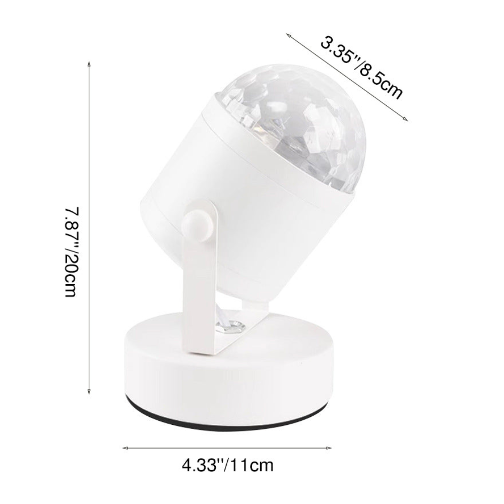 Lámpara de mesa con luz RGB ambiental, decoración moderna y vibrante para hogar.