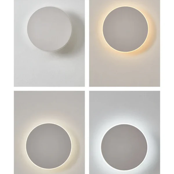 Lámpara exterior moderna, aplique LED redondo. Añade un toque de luz a tu terraza.