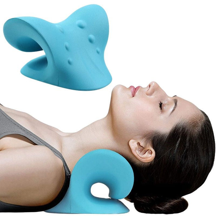 Almohada quiropráctica para alineación cervical, soporte de cuello y alivio del dolor.