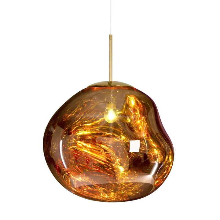 Lámpara colgante LED de bajo consumo, diseño moderno con cautivador efecto lava. Perfecta para cualquier ambiente interior.
