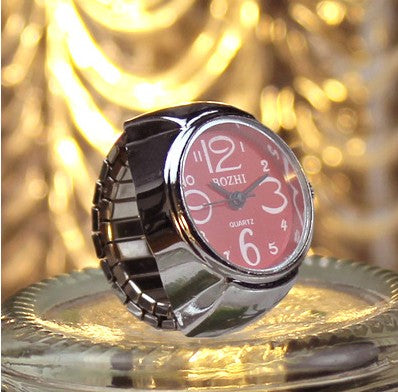 Anillo reloj de alta precisión, accesorio unisex de moda. Reloj de dedo compacto, moderno y elegante para cualquier ocasión.
