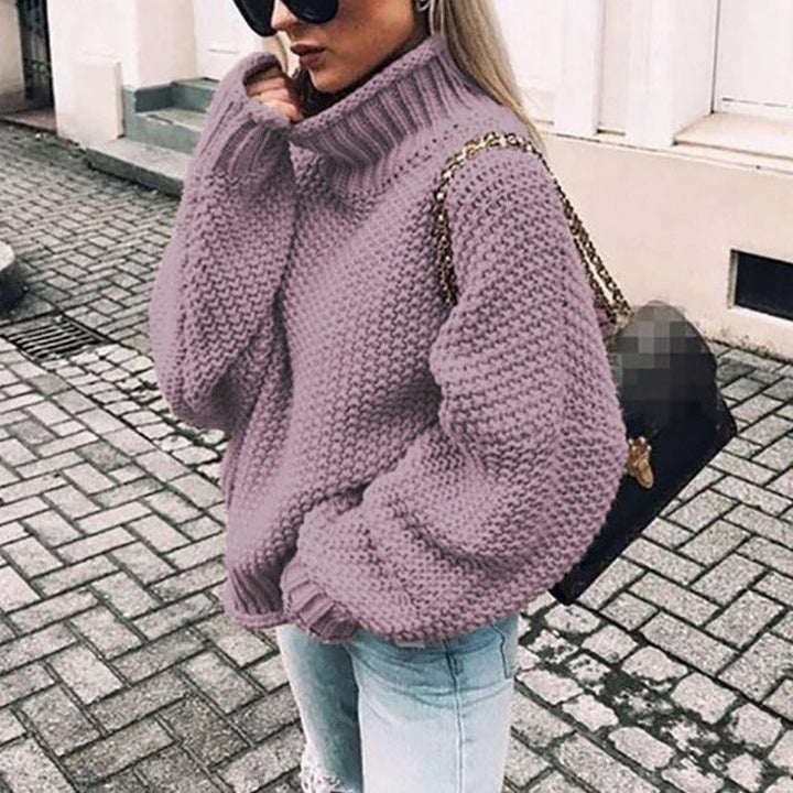 Moda femenina: suéter de punto elegante y versátil para mujer, prenda cómoda de invierno con estilo casual chic.