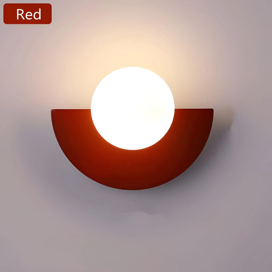 Lámpara de pared de estilo contemporáneo, semicircular, perfecta para iluminación moderna del hogar.
