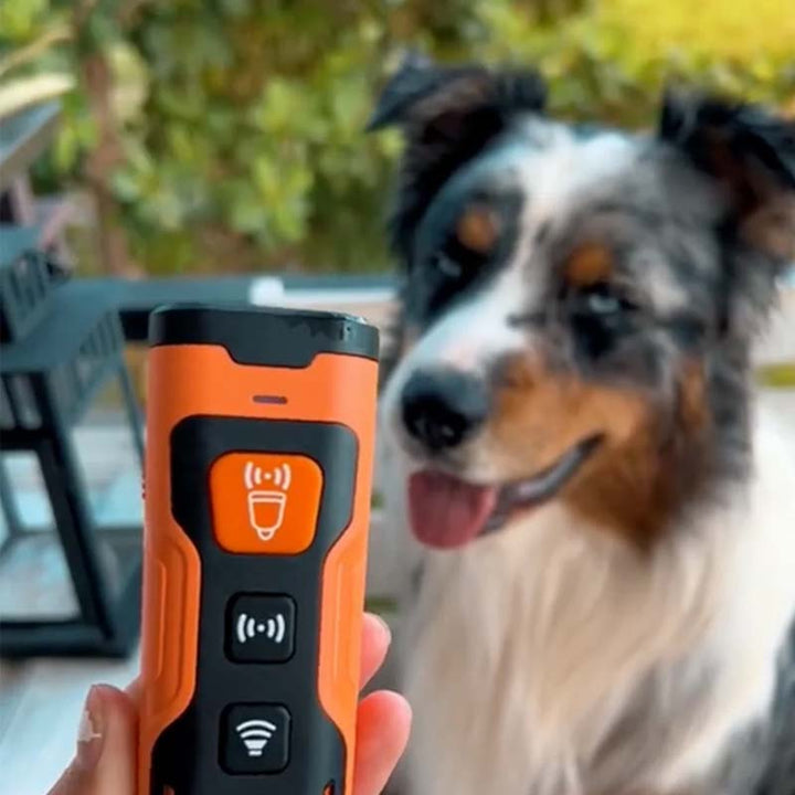 Dispositivo ultrasónico para adiestramiento de perros. Solución eficaz contra el ladrido y malos hábitos.