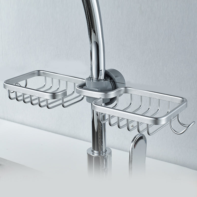 Soporte de ducha flotante de aluminio, estante moderno sin perforaciones para higiene.