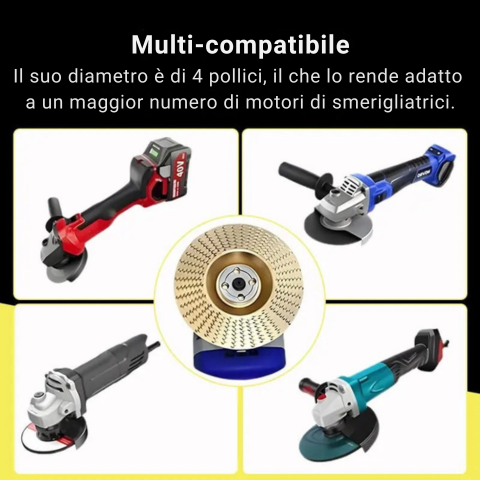 Kit de discos para amoladora angular de madera. Facilita el tallado, lijado y corte rápido en proyectos.