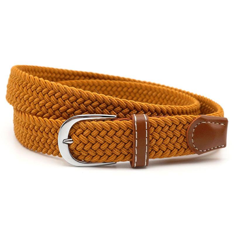Cinturón unisex trenzado de cuero PU, estilo elegante y moderno para looks formales e informales.