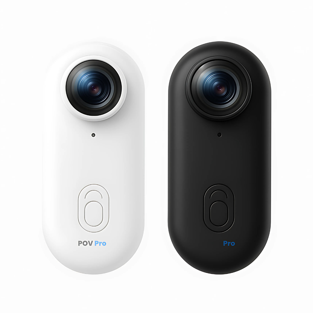 Cámara portátil 2K/4K, ideal para viajes, deportes o monitoreo doméstico.