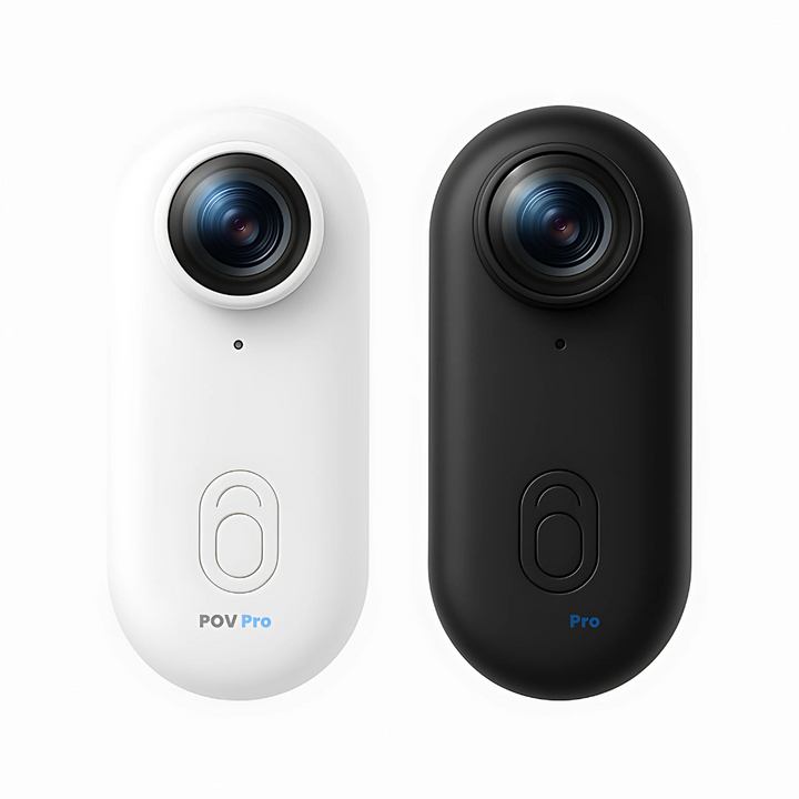 Cámara portátil 2K/4K, ideal para viajes, deportes o monitoreo doméstico.