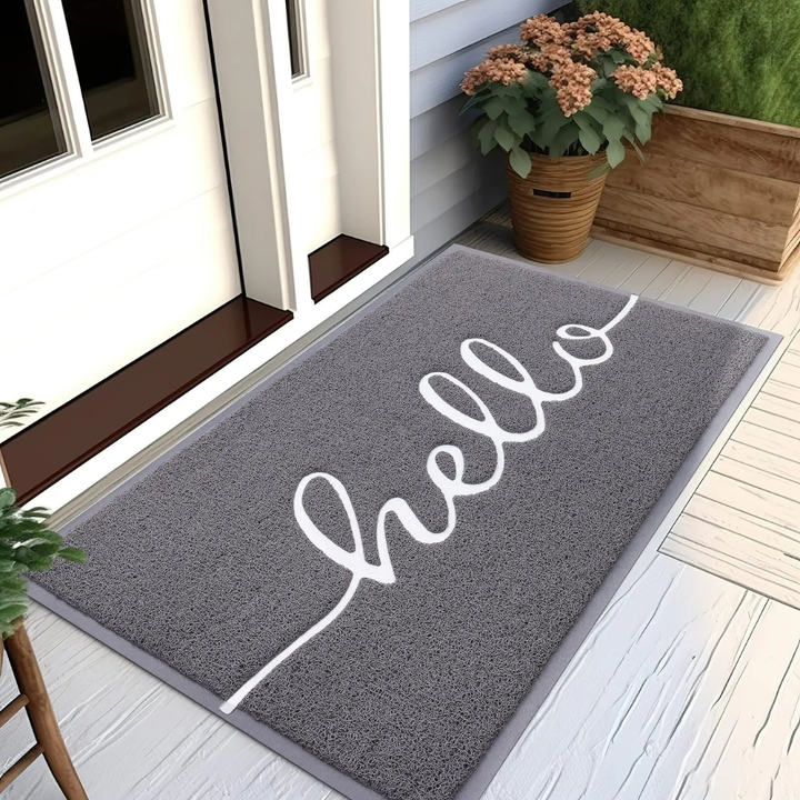 Alfombra de entrada exterior, resistente y ecológica, perfecta para el recibidor.