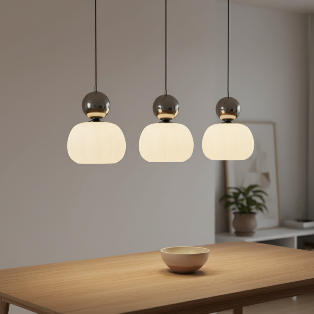 Lámpara colgante Opaline. Diseño contemporáneo con luz difusa para iluminación interior elegante y estilo único.