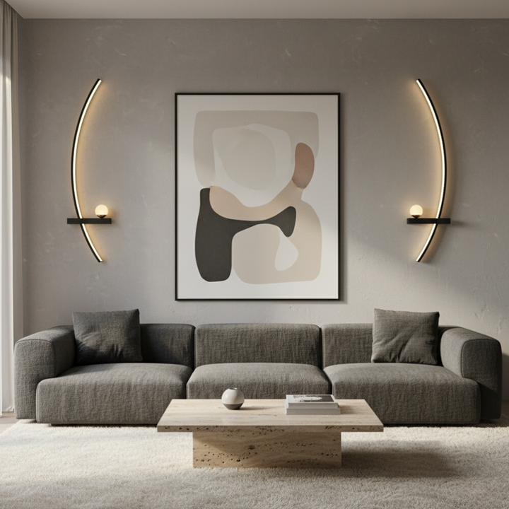 Luz de pared LED decorativa, diseño contemporáneo para iluminación interior eficiente.