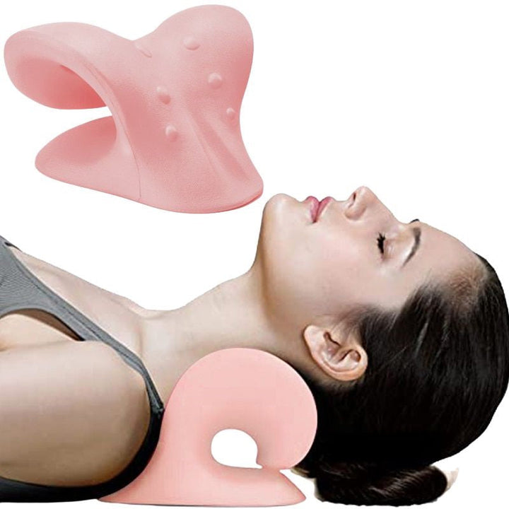 Estirador de cuello cervical para relajación, terapia y mejora de la postura.