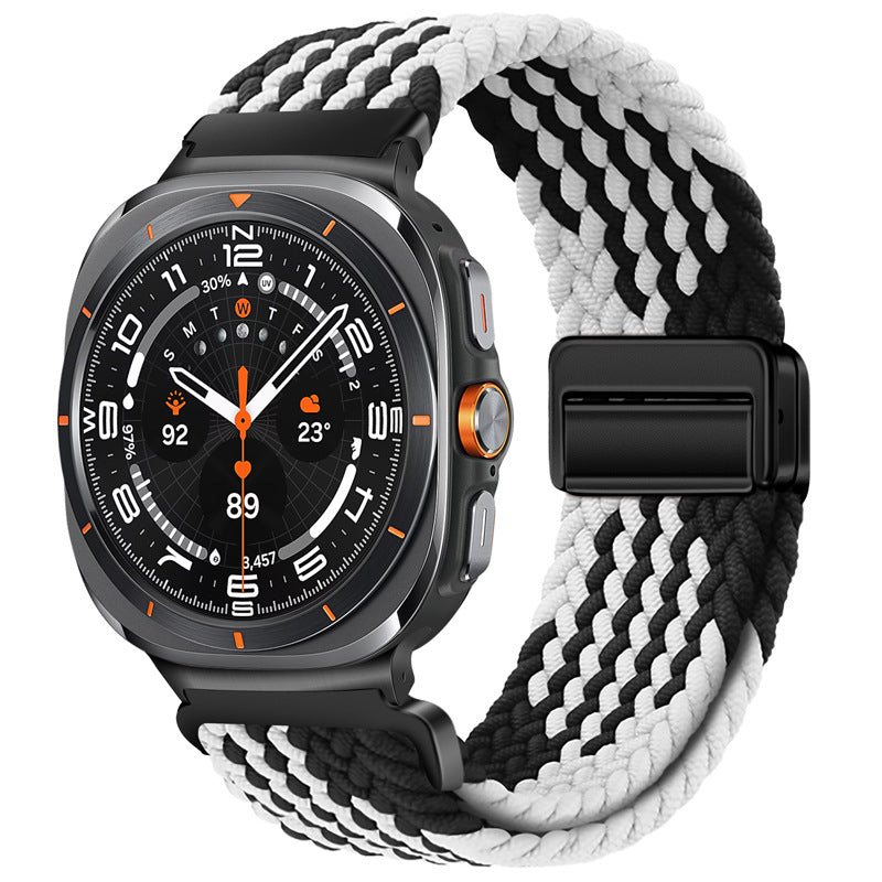 Correa reloj magnética de nailon, diseño elástico para 47mm. Cómoda y deportiva para cualquier ocasión.