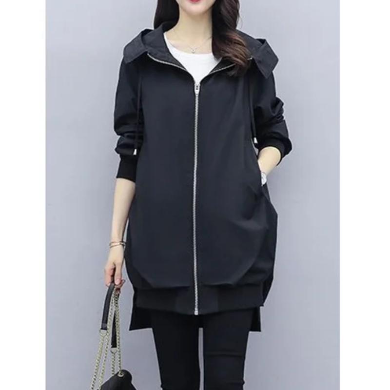 Trench coat para mujer, ligero, con cremallera. Elegante y cómodo para cualquier ocasión.