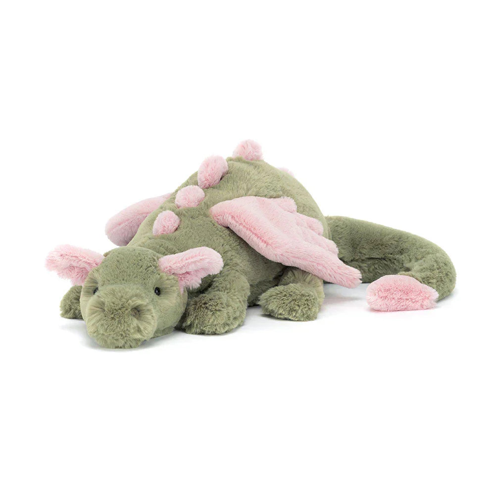 Peluche de dragón suave y adorable. Ideal para niños y adultos, un juguete de fantasía tierno.
