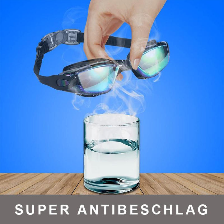 Gafas de natación para adultos. Antivaho para visión clara, protección UV para ojos y ajuste cómodo.