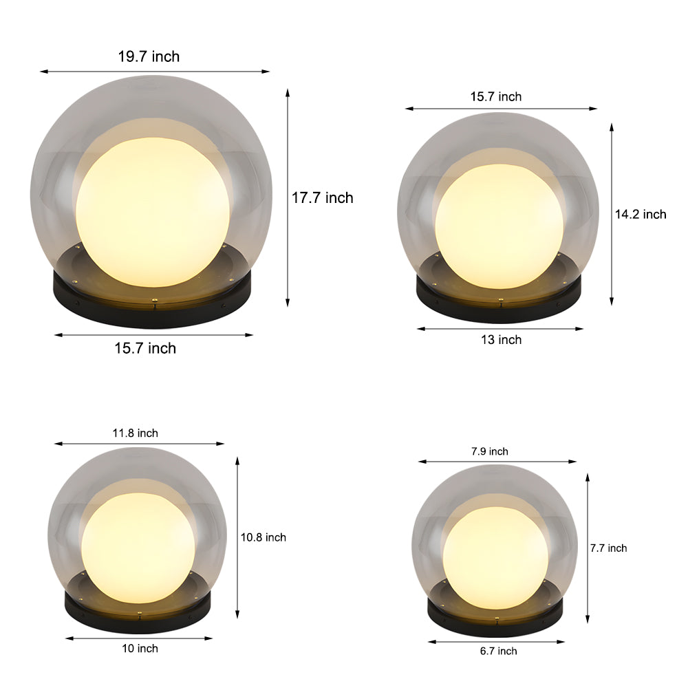 Lámpara LED esférica moderna para terraza. Crea un ambiente exterior chic y funcional en tu jardín.