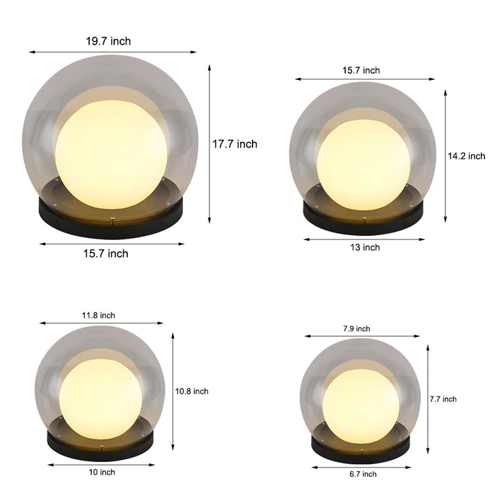 Lámpara LED esférica moderna para terraza. Crea un ambiente exterior chic y funcional en tu jardín.