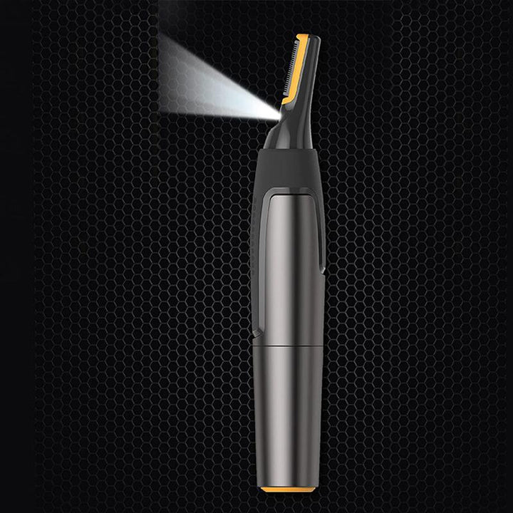 Recortadora de precisión unisex para nariz y orejas con luz LED. Aseo personal eficaz y seguro.