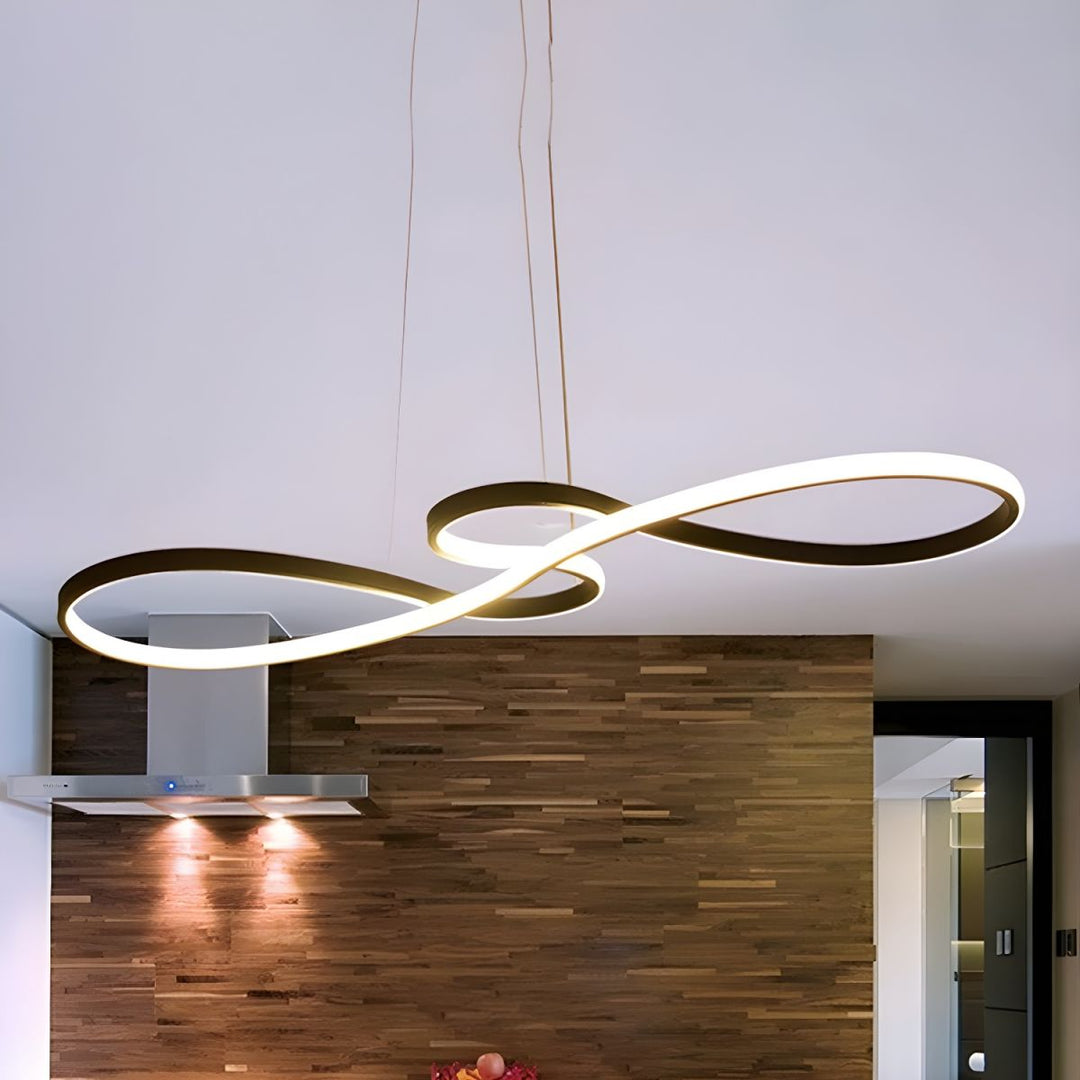 Lámpara de techo colgante LED, con un diseño moderno que complementa la decoración nórdica y minimalista.