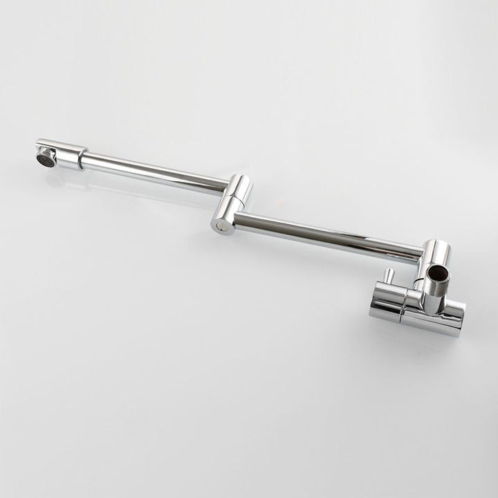 Grifo de cocina de pared, diseño contemporáneo, doble salida para comodidad.