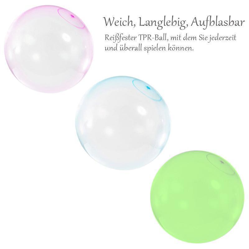 Imagen de la pelota burbuja inflable gigante, un juguete TPR para niños y adultos. Disfruta la diversión resistente.