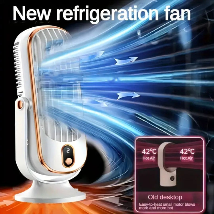 Ventilador personal de escritorio USB para oficina. Silencioso, compacto y potente para una brisa fresca continua.