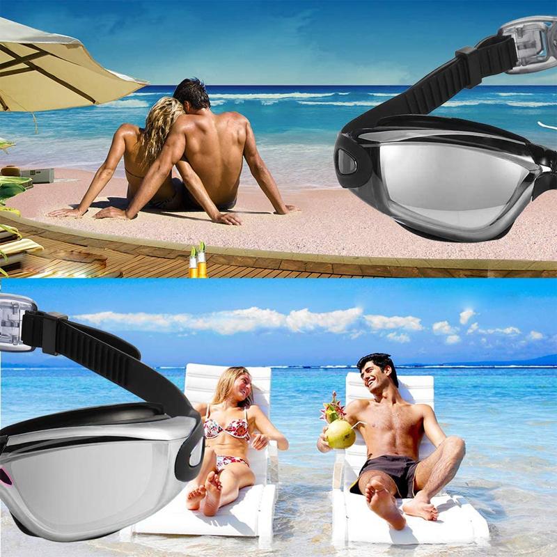 Gafas acuáticas para adultos con protección UV. Perfectas para nadar, triatlón y deportes de agua.