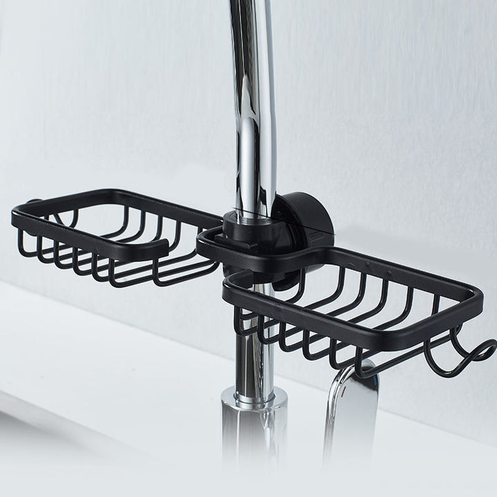 Estante de baño de aluminio para ducha, organizador inoxidable sin necesidad de perforar.