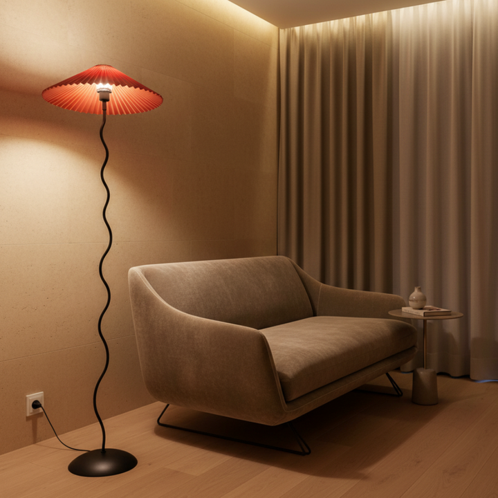 Lámpara de ambiente Élan Silhouette LED. Lámpara de pie moderna para salón y dormitorio.