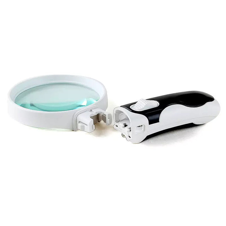 Lupa de aumento 20X y luz LED para adultos mayores, mejora significativamente la visión de cerca.