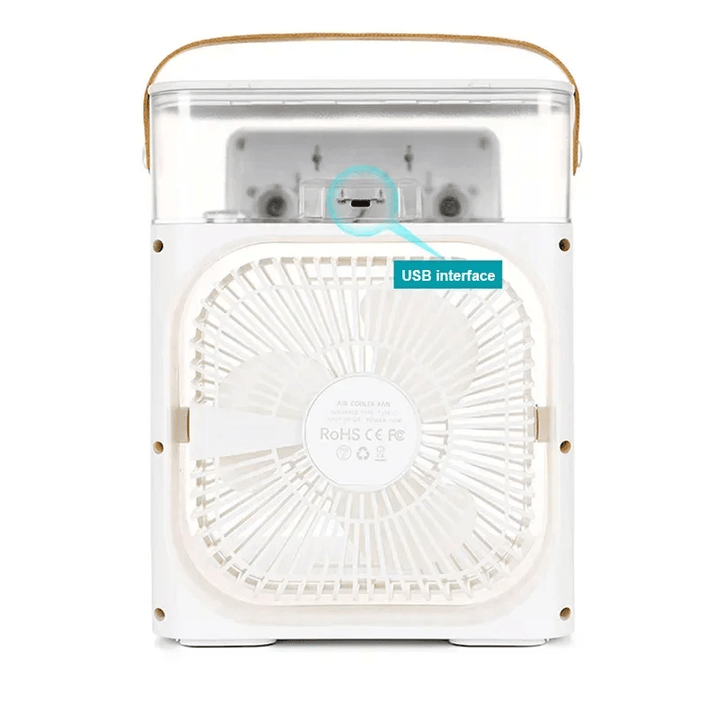 Enfriador de aire personal y compacto, con refrigeración por agua para aliviar el calor del verano.