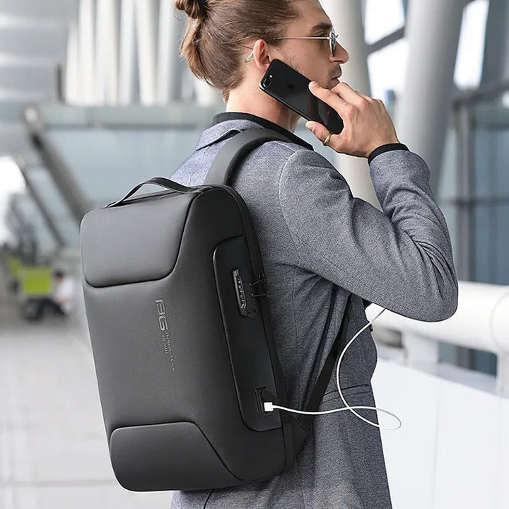 Mochila antirrobo impermeable para portátil 15.6", ideal para viajes urbanos y seguridad de tu ordenador.