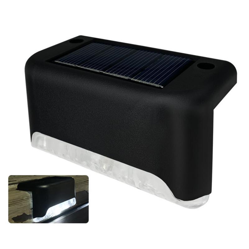 Luces solares LED para escaleras. Iluminación de jardín y terraza. Pack de 4 unidades para ambiente.