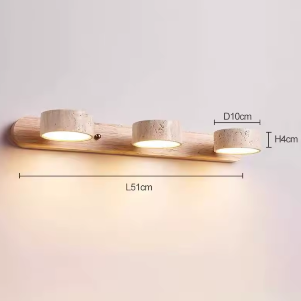 Foco LED de pared ajustable, diseño Japandi, para iluminación de acento moderna.