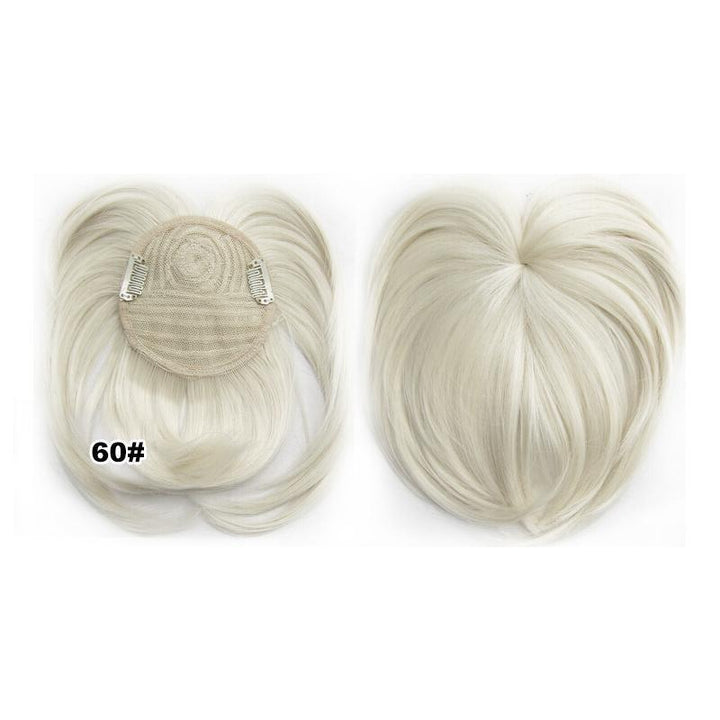 Topper de cabello 100% natural, imita tu propio cabello. Solución discreta para volumen y densidad.
