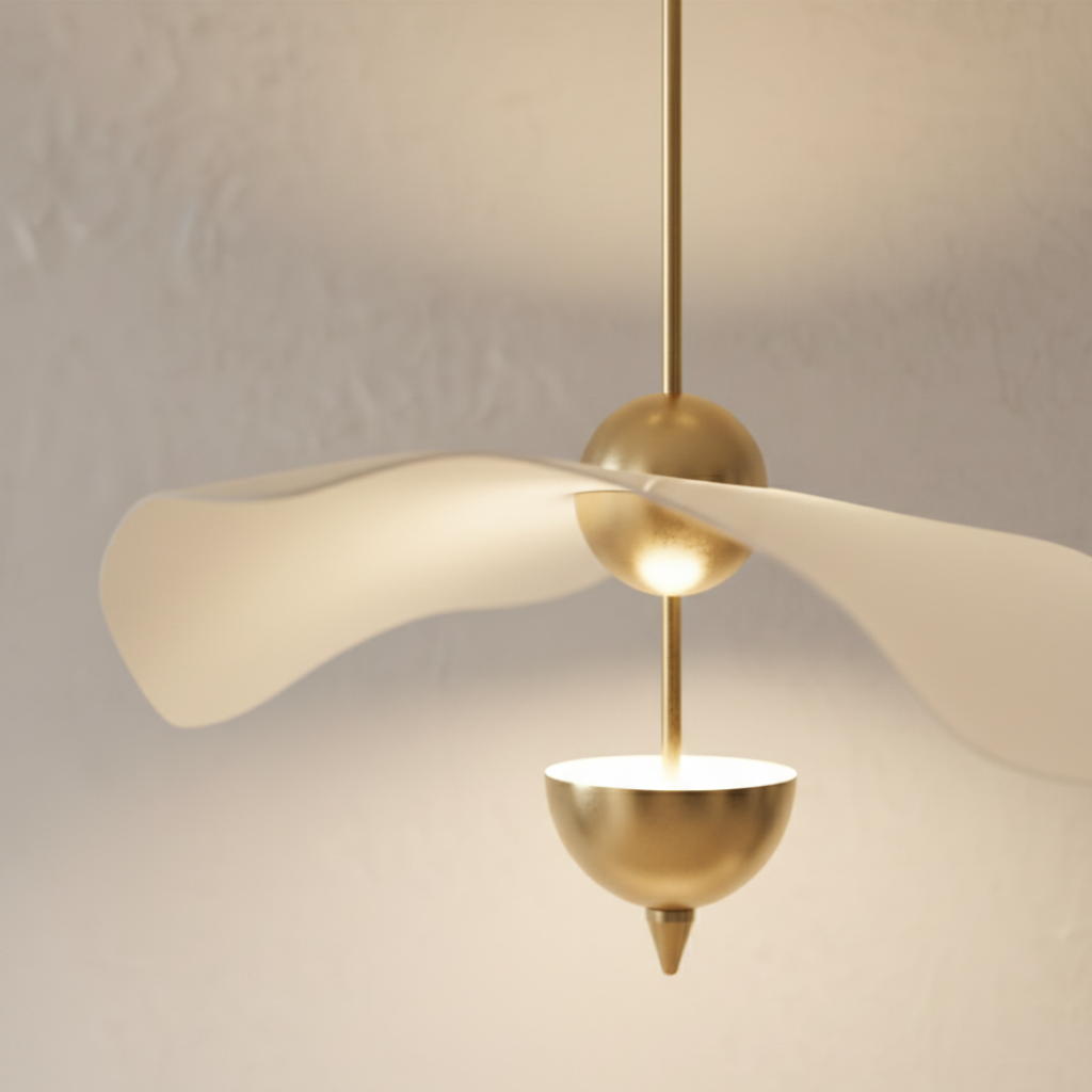 Lámpara de techo LED Lotus, diseño contemporáneo con altura ajustable para iluminación del hogar.