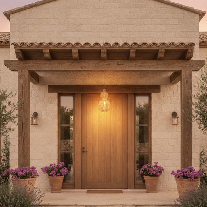 Lámpara de techo tejida, ideal para pérgola o terraza, luz ambiental impermeable IP65.