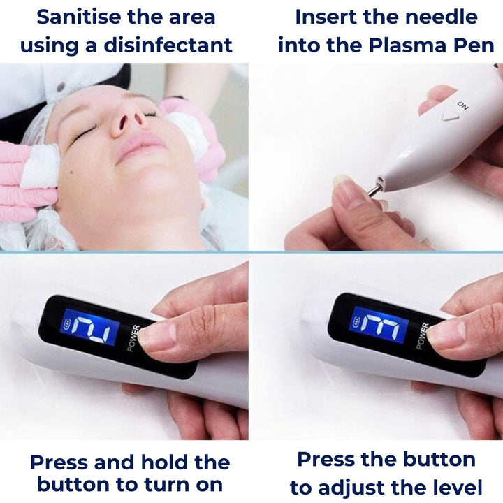 Corrector de manchas y herramienta para borrar tatuajes con pluma de plasma. Belleza facial.