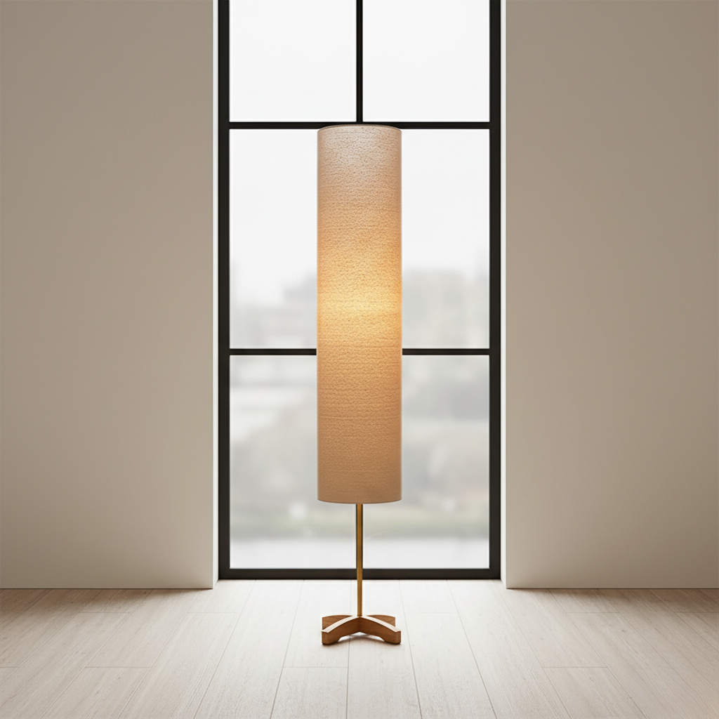 Iluminación LED Nomi, lámpara de pie con diseño escandinavo para el dormitorio. Funcional y decorativa.