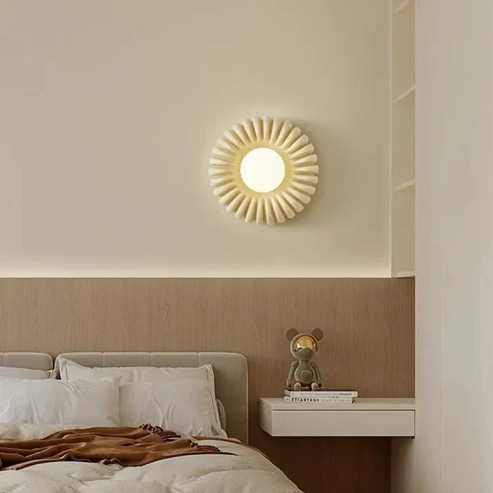 Aplique de pared LED de diseño moderno y forma redonda para sala.