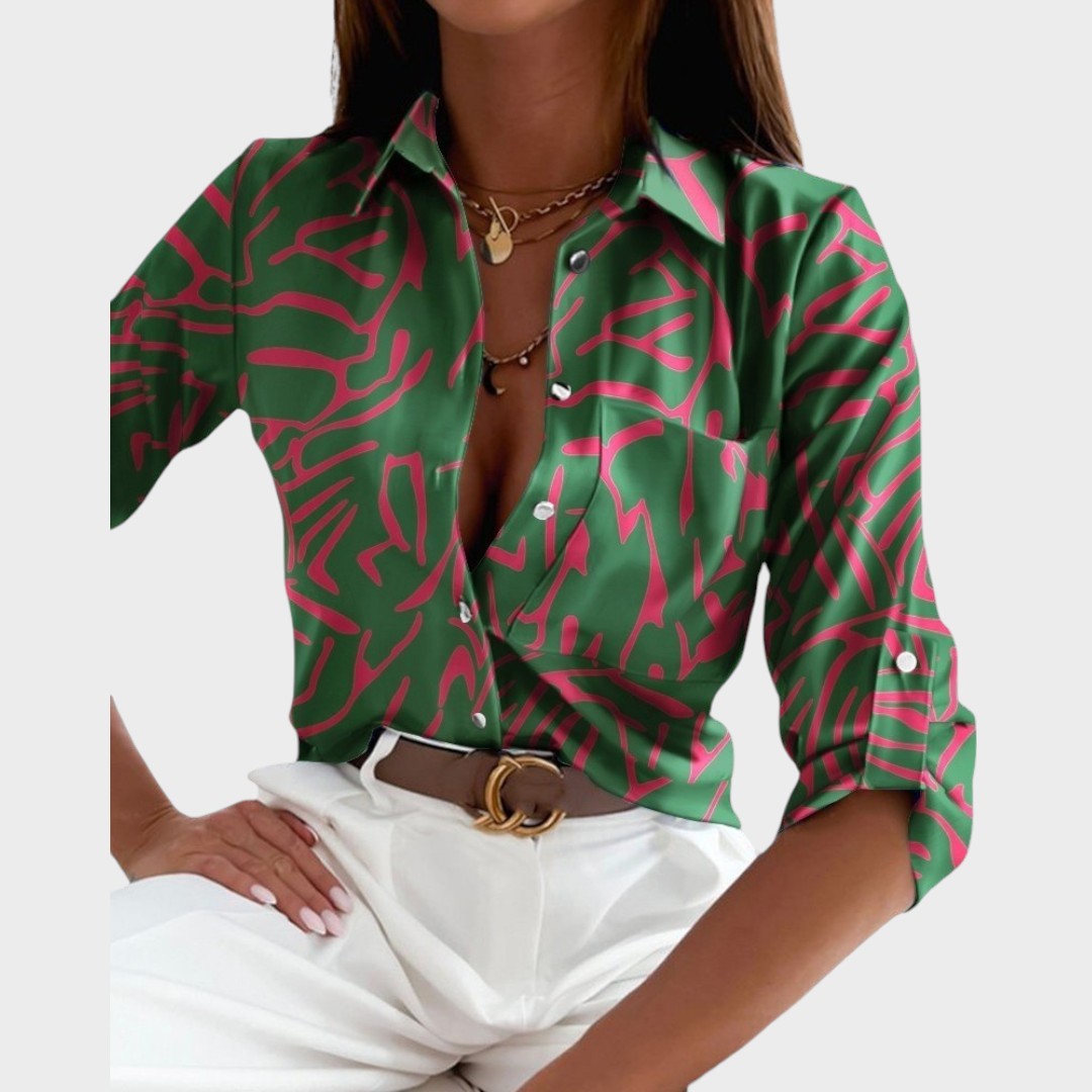 Blusa cómoda para mujer, tejido suave. Diseño elegante para uso diario. Top versátil y fresco.