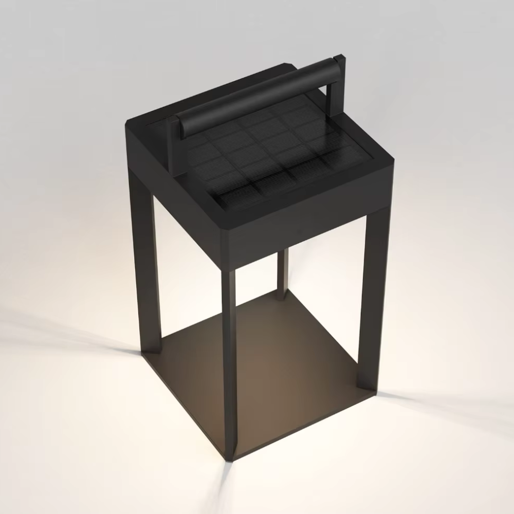 Lámpara LED solar de jardín, luz potente, impermeable IP65, con mando a distancia.